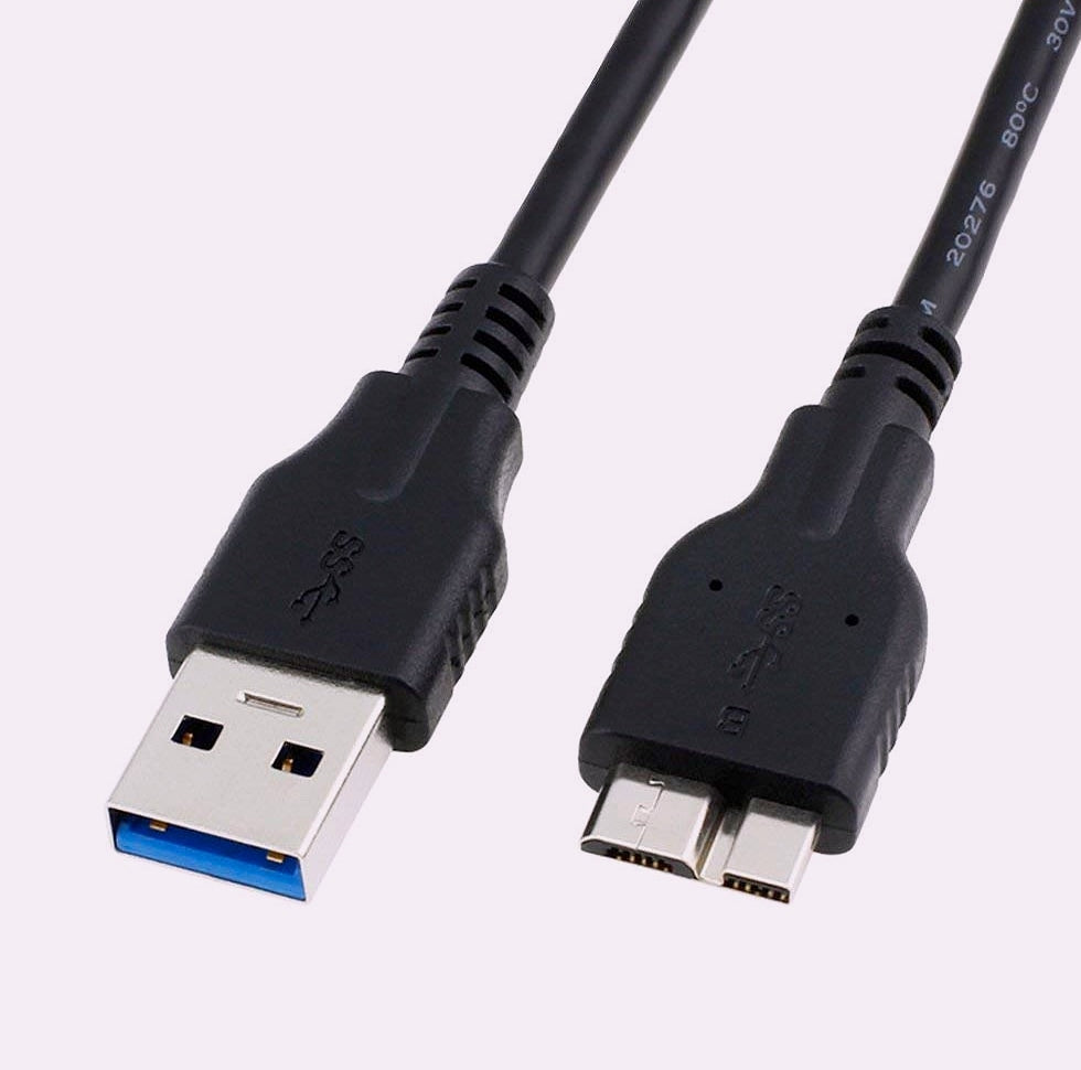 QCEs USB 3.0 Micro B Cable for External Hard Drive, 1.6ft