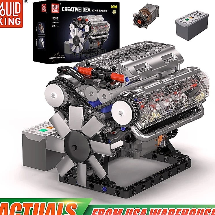 Mould King 10088 V8 Engine Building Block Set