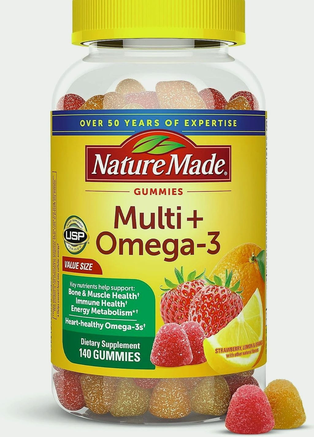 Nature Made Multivitamin + Omega-3 Gummies, 140 Count