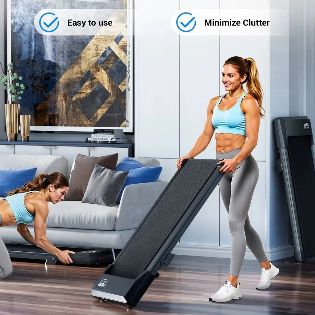 Under Desk Treadmill 2.5HP Walking Pad with 6% Slope Quiet Home Office 300lbs
