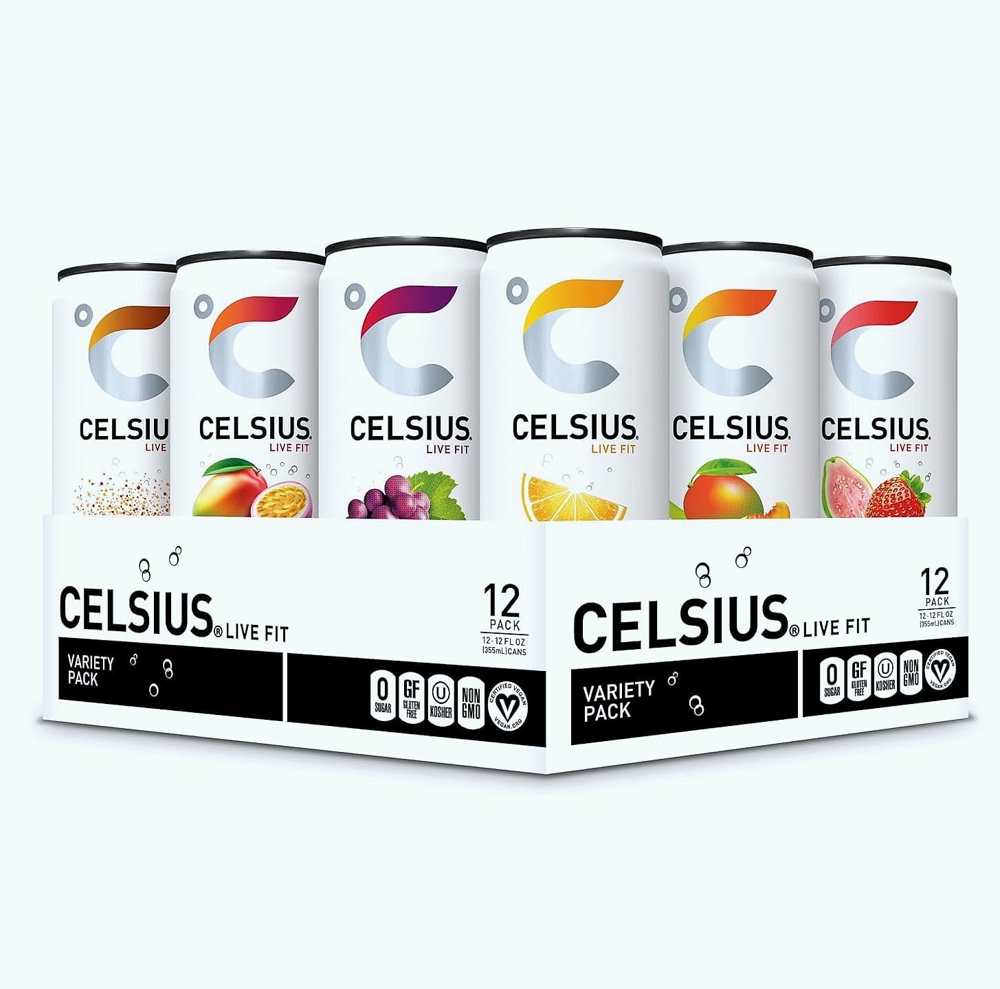 CELSIUS Assorted Flavors Energy Drink Variety Pack, 12 fl oz (12 Count)