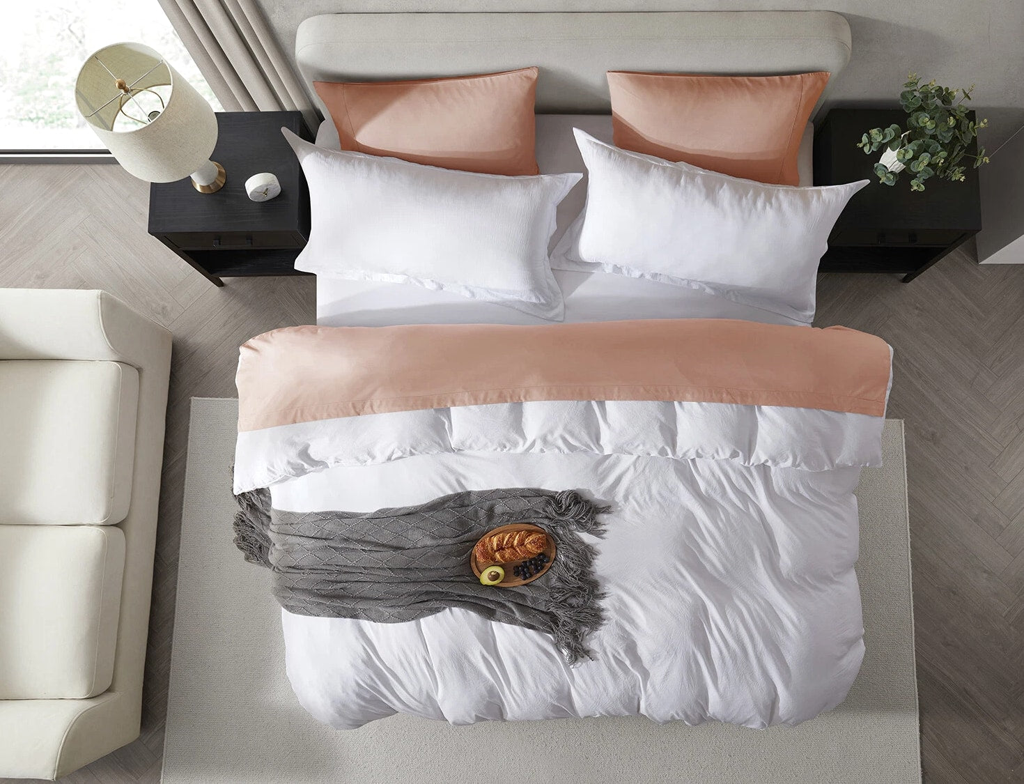 3 Pc Duvet Cover Set, King/Queen Soft Pre-Washed Comforter Cover & Pillow Shams