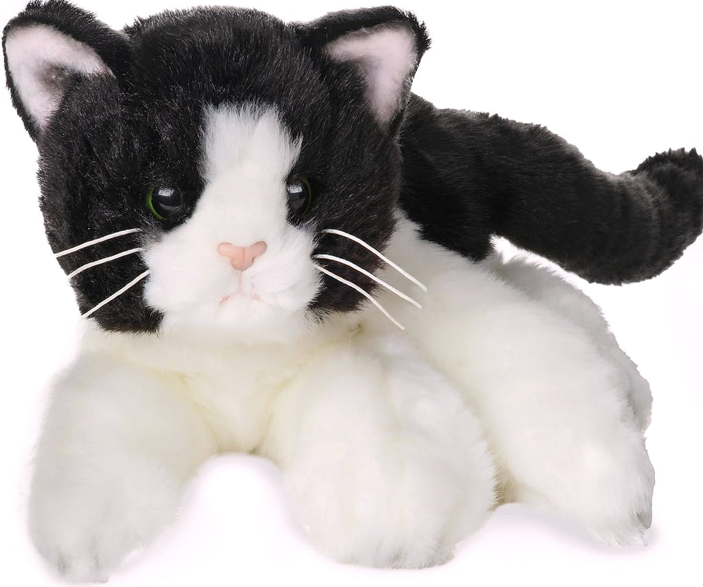 Bearington Domino Cat 15" Stuffed Animal Tuxedo Plush Toy