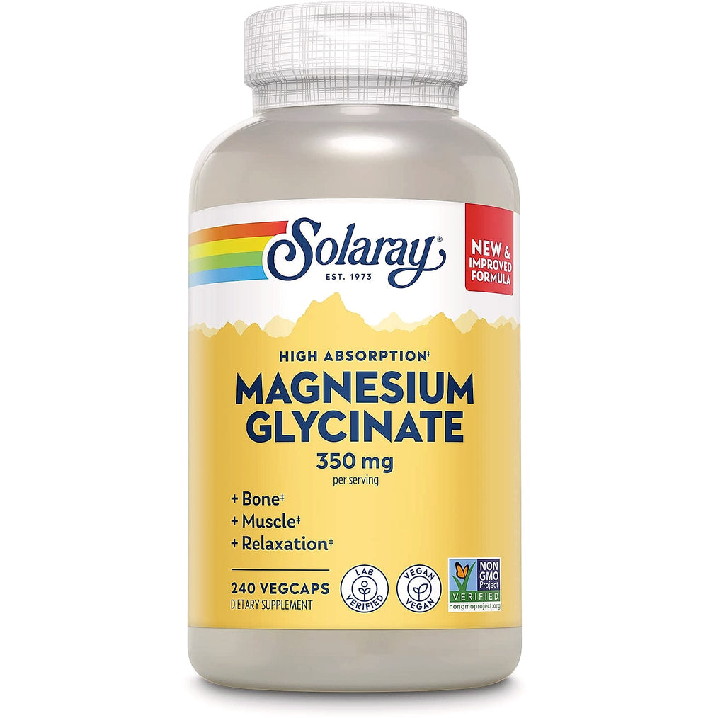 Solaray Magnesium Glycinate 350mg Chelated Capsules