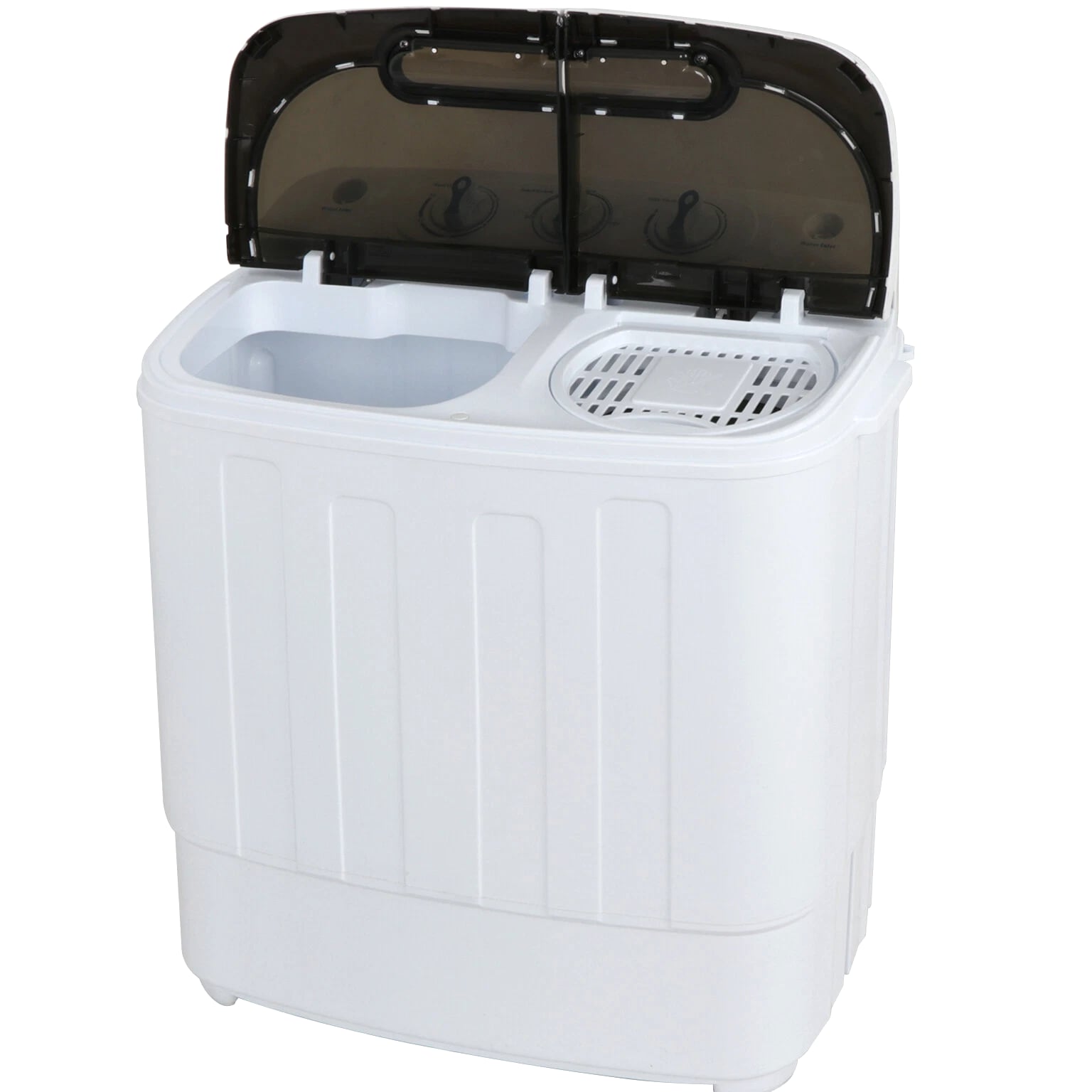 White Compact Portable Washer & Dryer with Mini Washing Machine and Spin Dryer