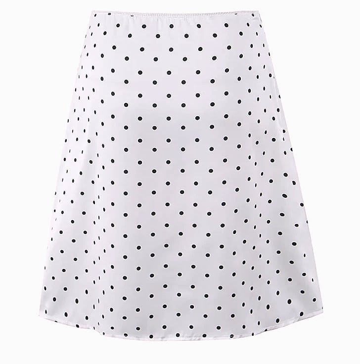 YENKYE Women Vintage Polka Dot A-Line Knee Skirt