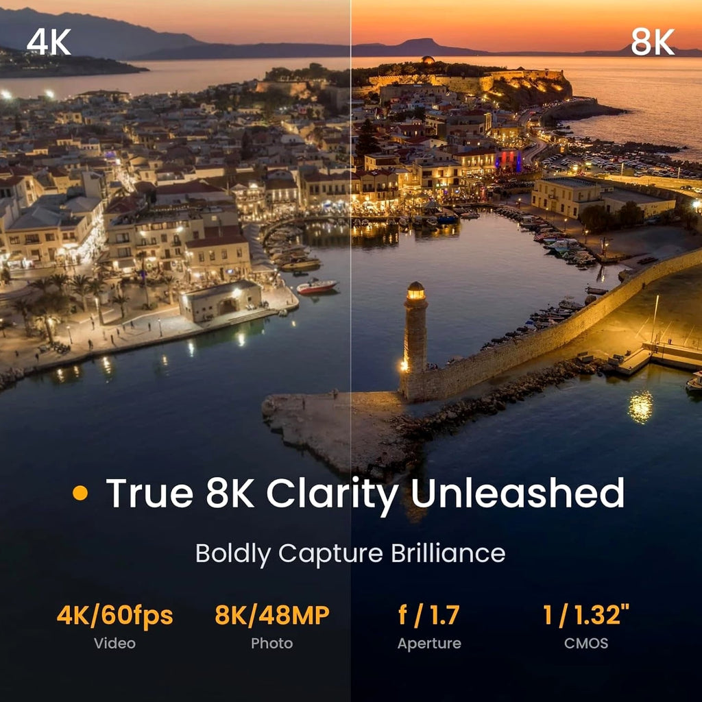 SKYROVER X1 Drone Camera 4K/60fps HDR Video,8K Photo,32 Min Flight,360° Obstacle