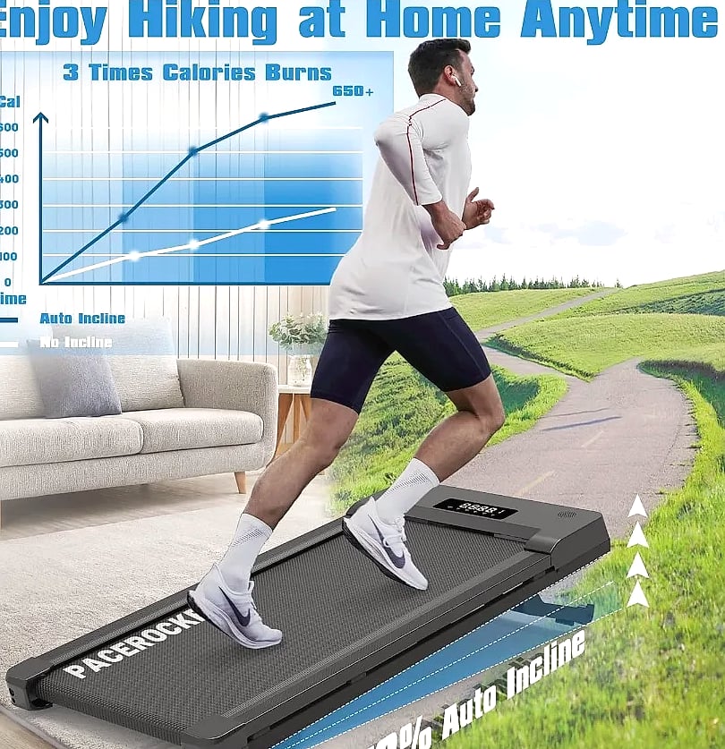 WalkingPad 9-Level Auto Incline Treadmill, 450 lbs Capacity