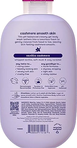 eos Vanilla Cashmere Body Wash, Moisturizing Creamy Gel, 16 fl oz