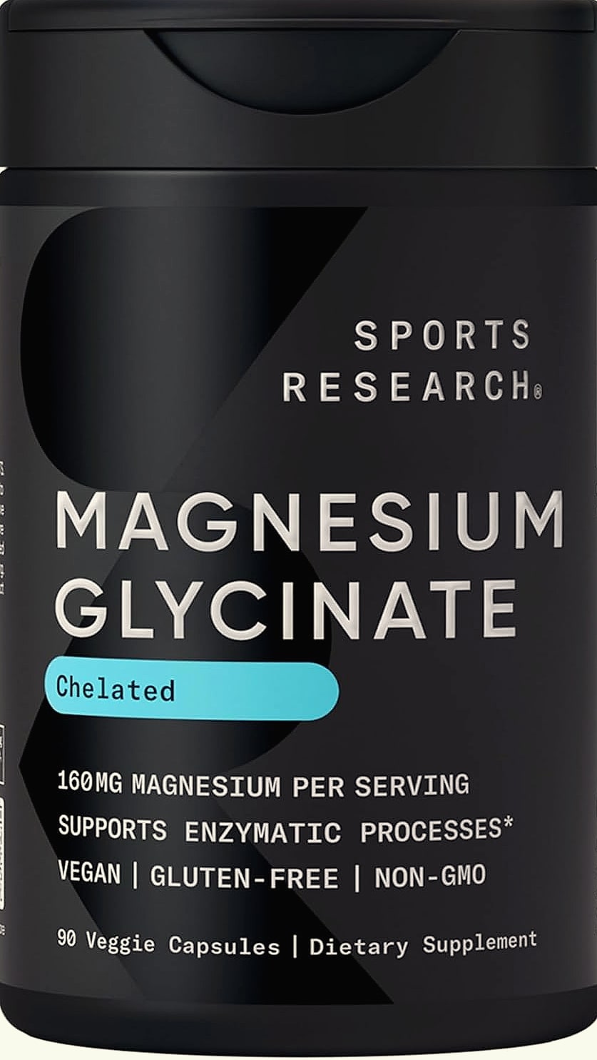 Sports Research Magnesium Glycinate 160mg Sleep Support