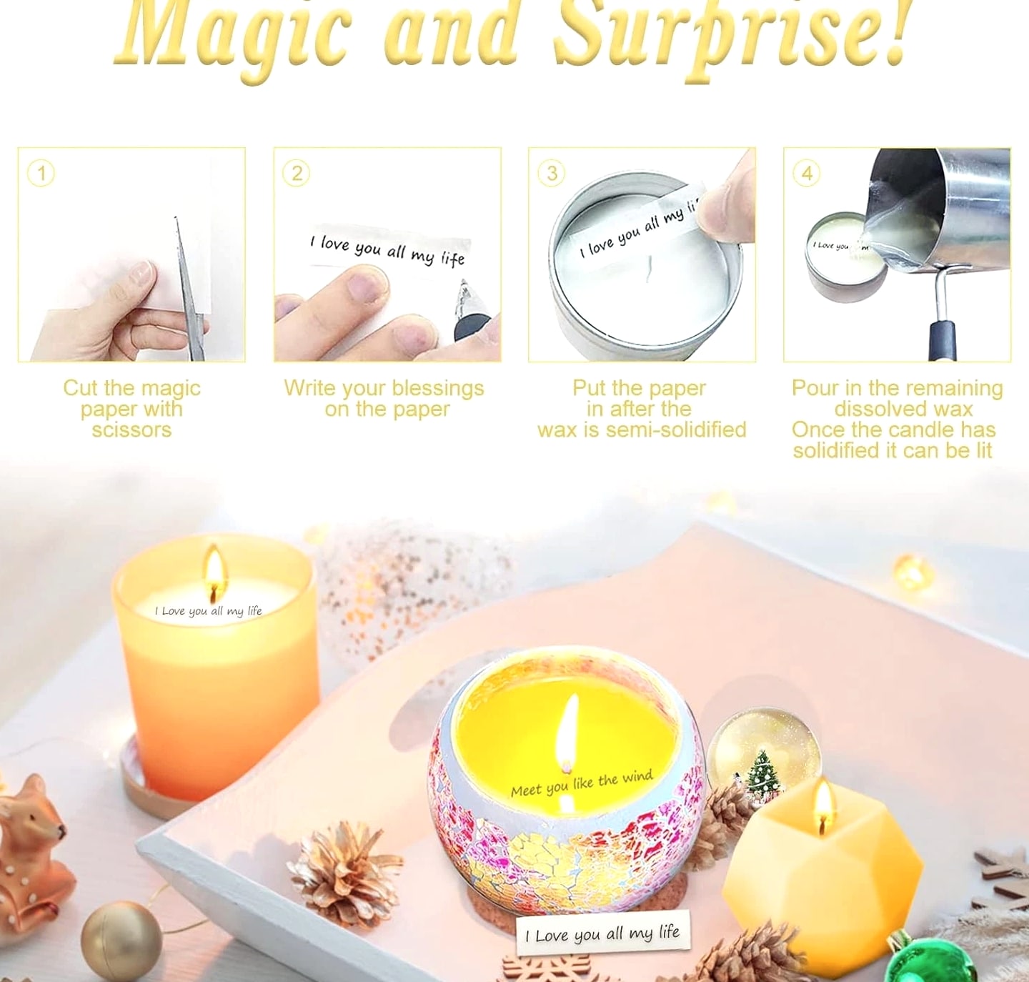 Candle Making Kit for Beginners Adults, Medium Candle, Multi-Color