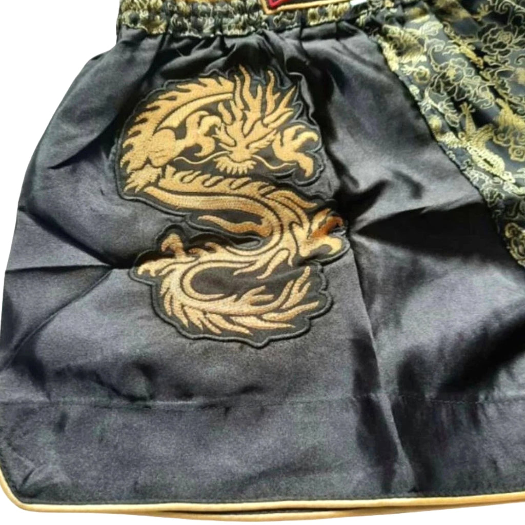 Muay Thai Fight Boxing Shorts Dragon Grappling Starter Kit Set Fitness Gym Gear