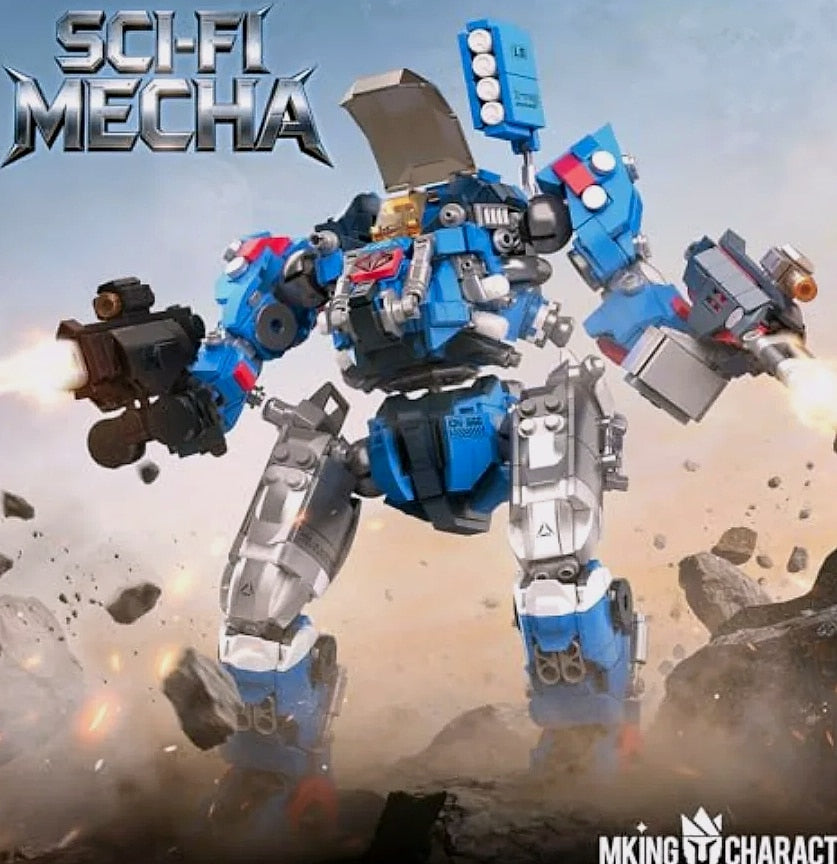 Mould King Mech Building Blocks Robot Model with Weapons