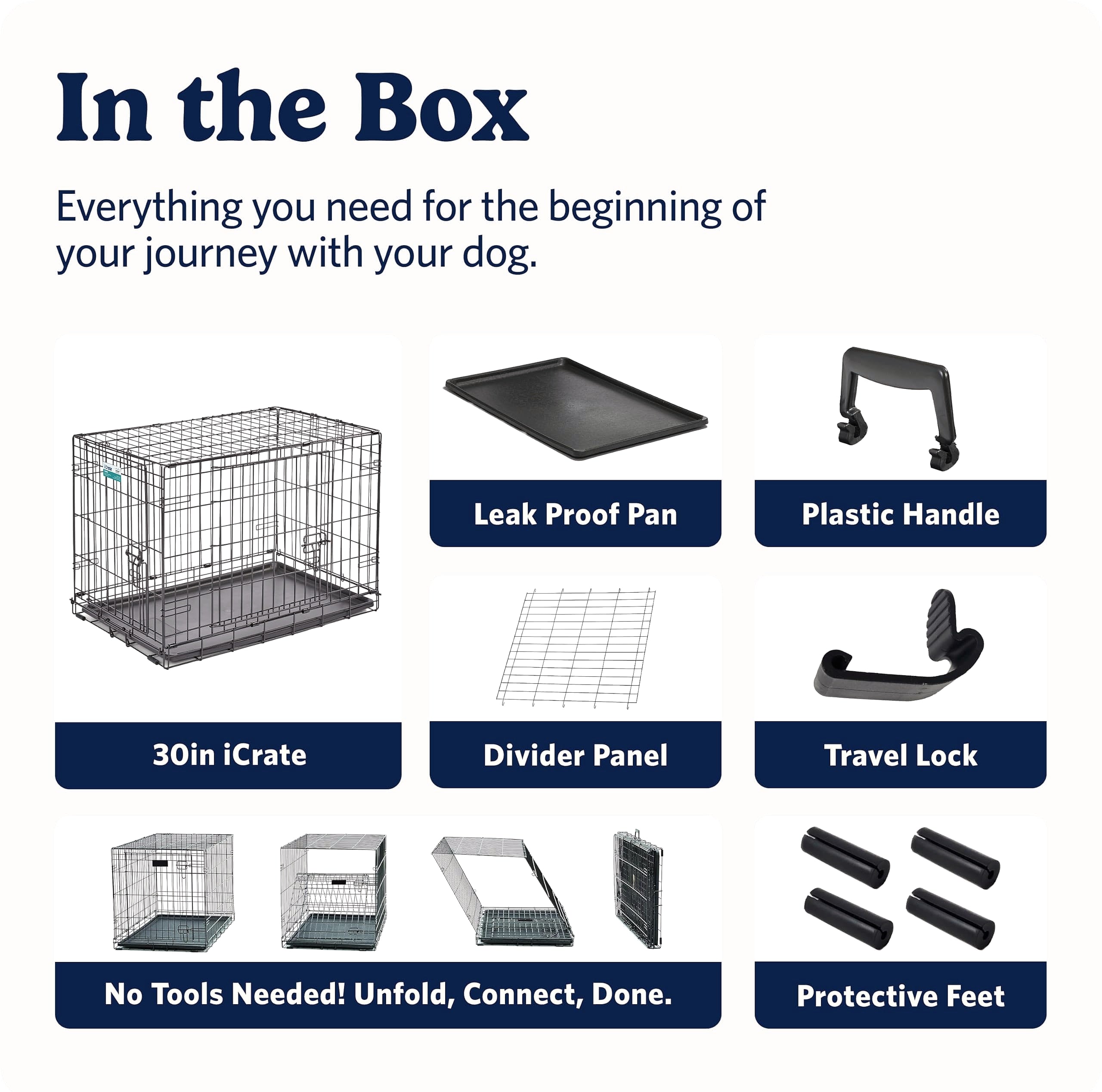 MidWest Homes for Pets 30-Inch iCrate Dog Crate for Medium Breeds