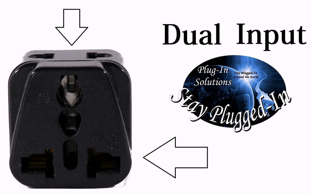 US to India Travel Adapter Plug for USA/Universal to Asia Type E (C/F), M & D AC Power Plugs Pack of 3