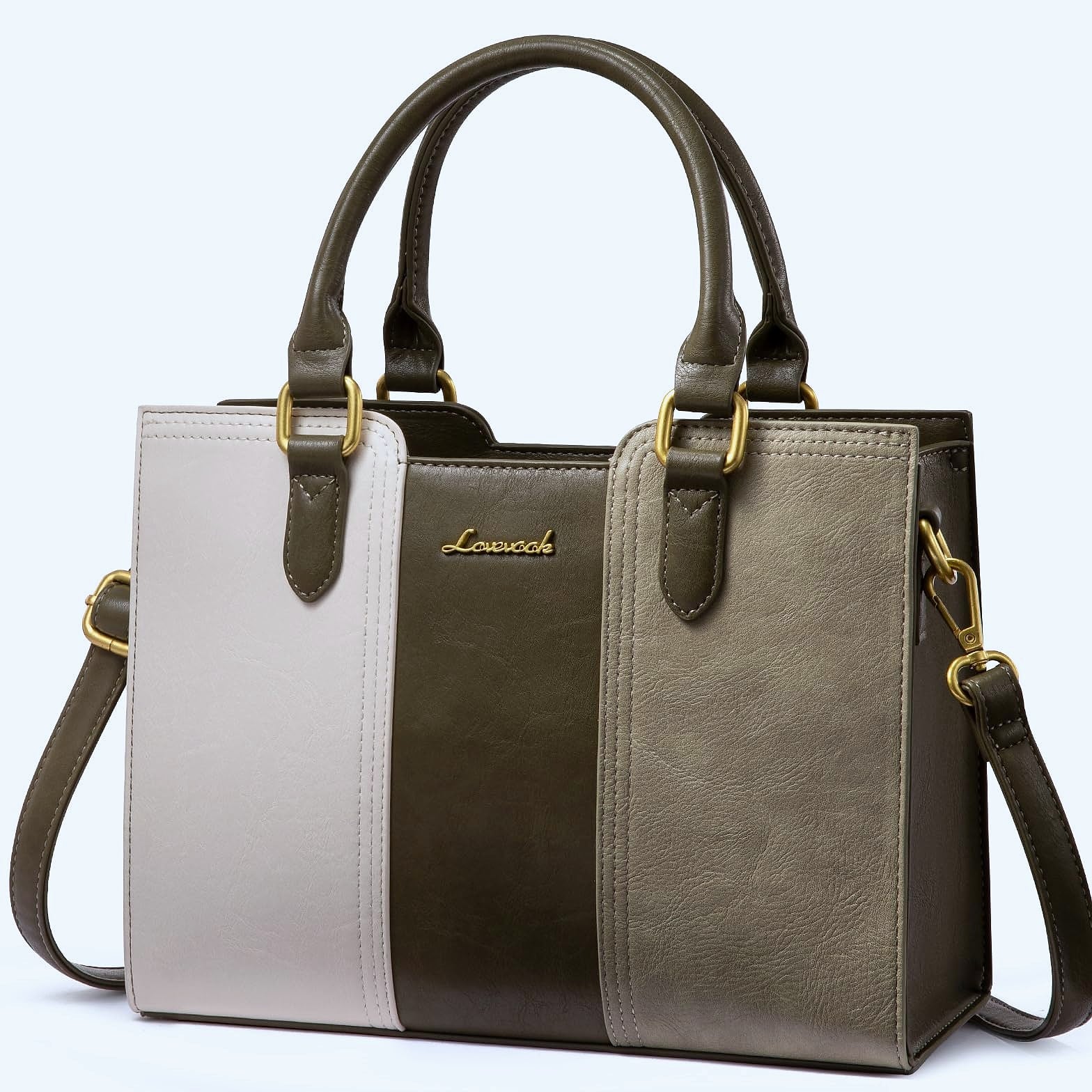 LOVEVOOK Vintage Leather Shoulder Handbag Small Satchel Crossbody Bag