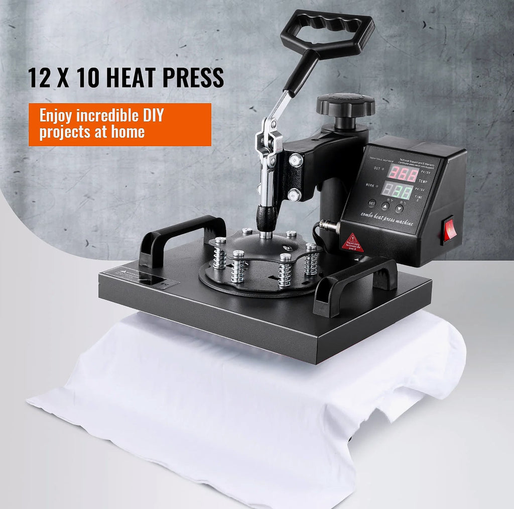SucceBuy 12x10 Heat Press Machine 650W Swing Away Transfer