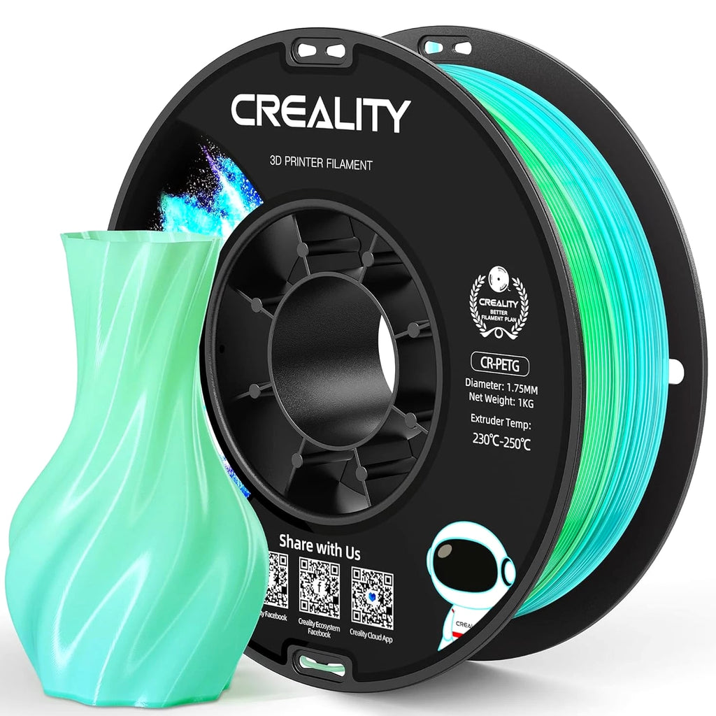 Creality PETG 3D Printer Filament 1.75Mm 1KG (2.2Lbs), Translucent Dual