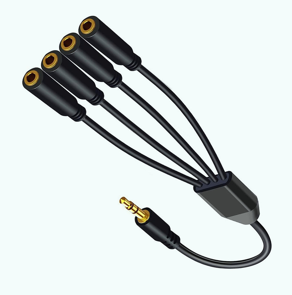 Qsvbeeqj 3.5mm AUX Splitter Cable 1 in 3/4/5/6 Out