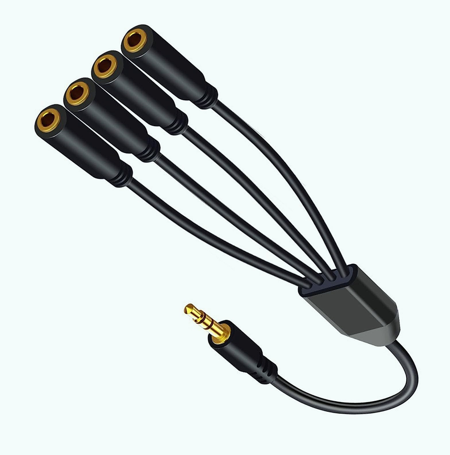 Qsvbeeqj 3.5mm AUX Splitter Cable 1 in 3/4/5/6 Out