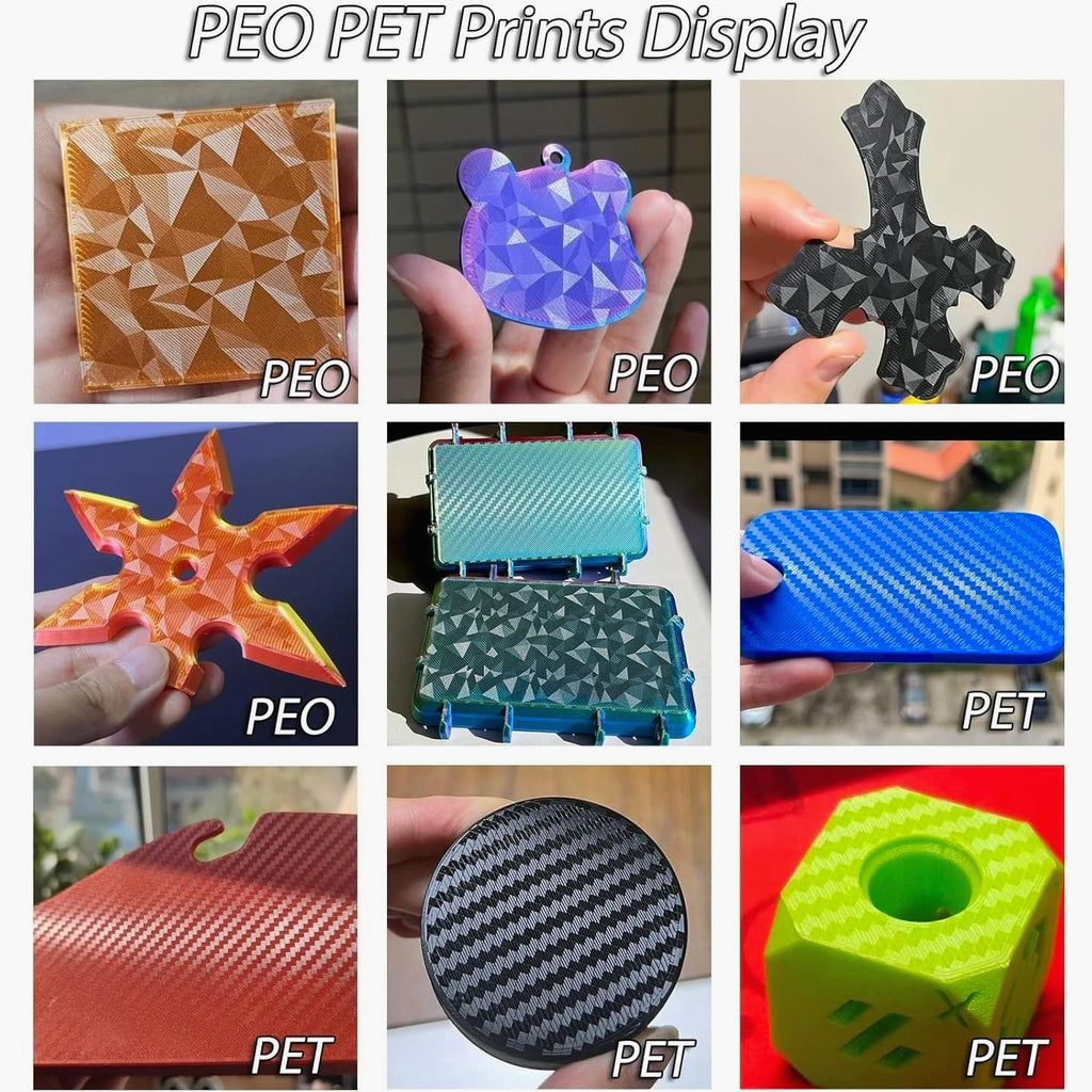3D Printer Build Plate PET PEO Double Sided Textured Steel Sheet for Creality Hi