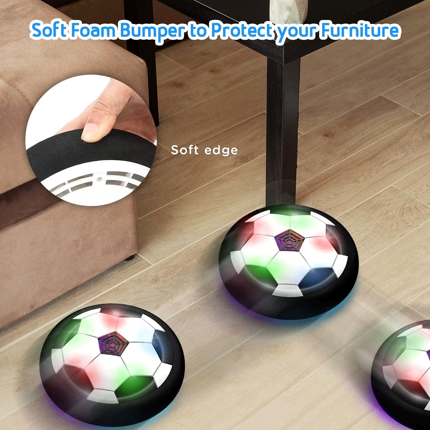 Boy Toys LED Hover Soccer Ball - Air Power Training Ball Playing Football
