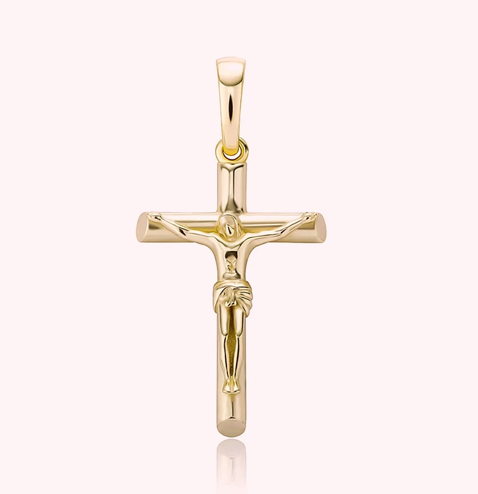 TOPGRILLZ 925 Sterling Silver Jesus Cross Pendant