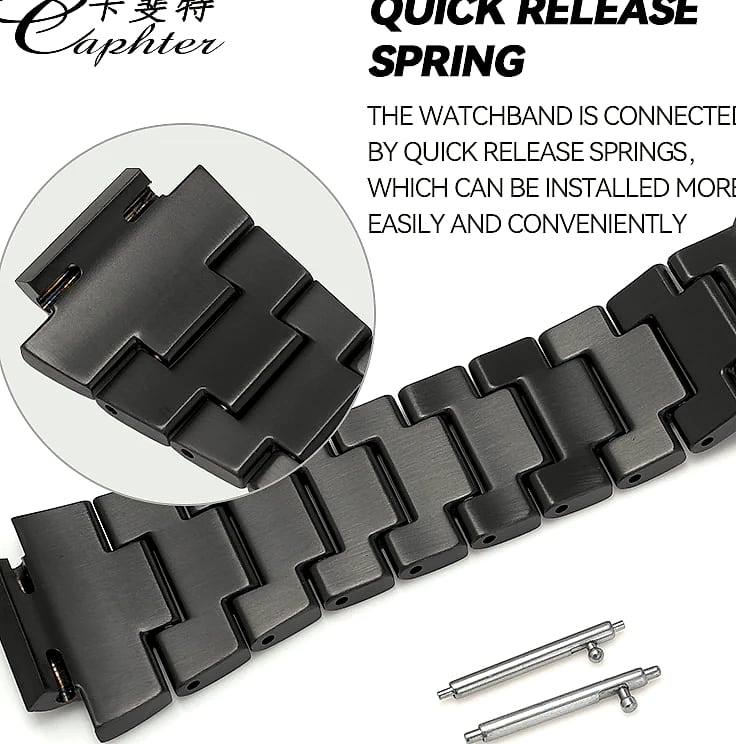 Caphter GM-2100 Metal Watchband Stainless Steel Bracelet