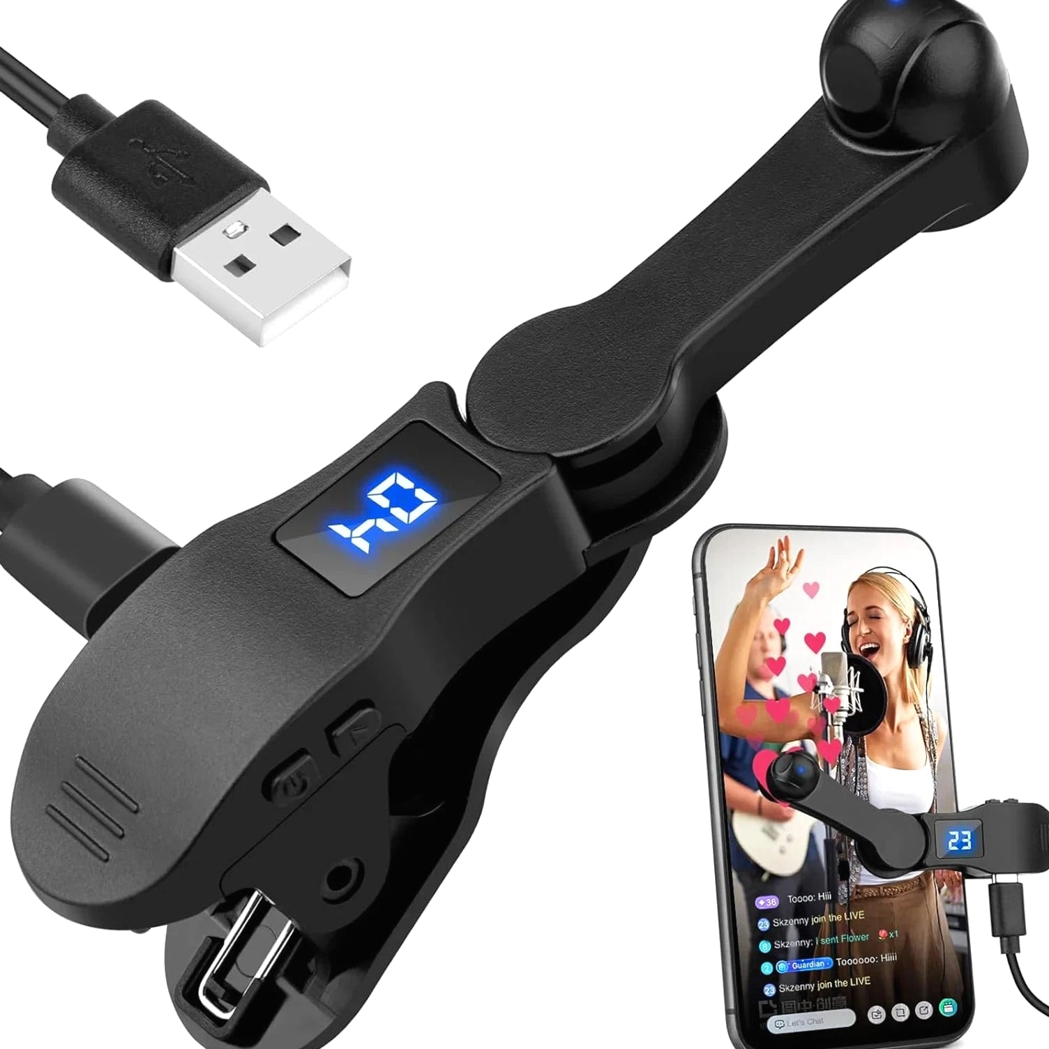 Digital Auto Screen Clicker for Smart Phone Apps Video Live Streaming Gadget