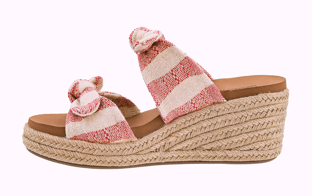 Corkys Footwear Women's Tie The Knot Wedge Sandal