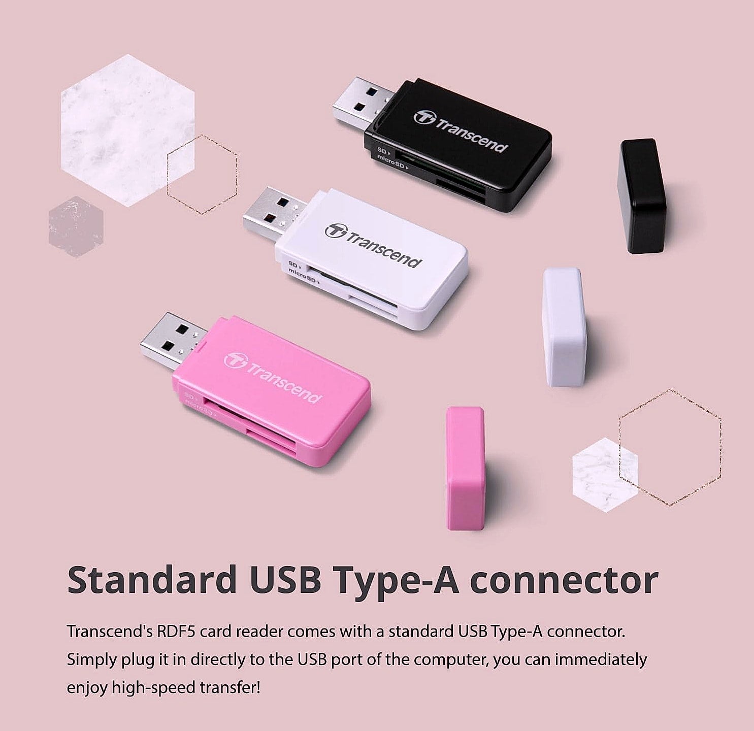 Transcend RDF5 USB 3.1 SD Card Reader for PC and Mac