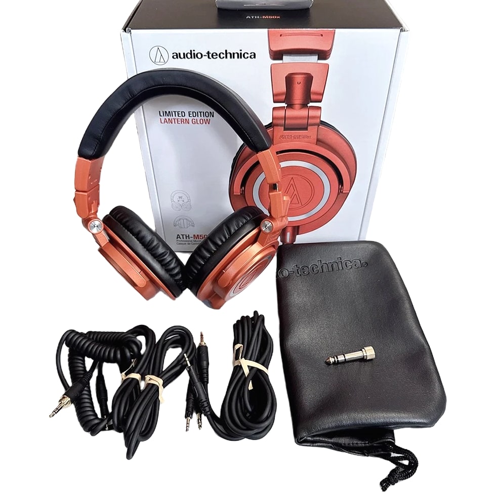 NEW Audio-Technica ATH-M50X Professional Over Ear Headphones - Orange