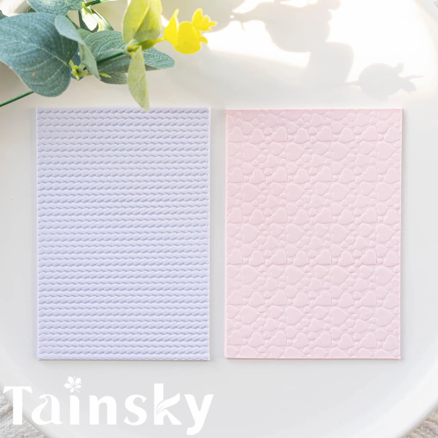 TAINSKY 5 Pcs Polymer Clay Texture Roller, Pottery Stamps Style B Set