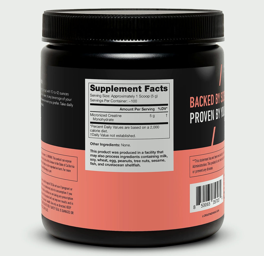 LEGION Micronized Creatine Monohydrate Powder, 100 Servings