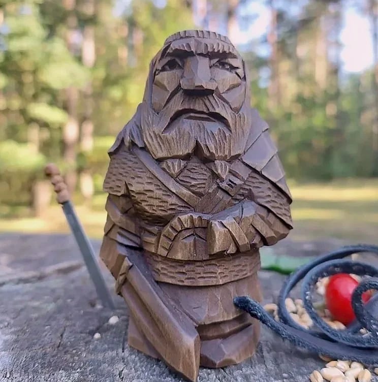 Norse Odin Viking Resin Statue with Spear Garden Ornament