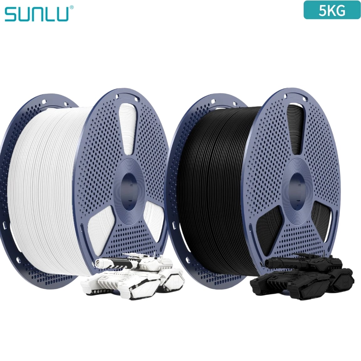 SUNLU 1.75MM 5KG Large Spool PLA+/PLA+ 2.0/PLA/PETG Filament For 3D Printer