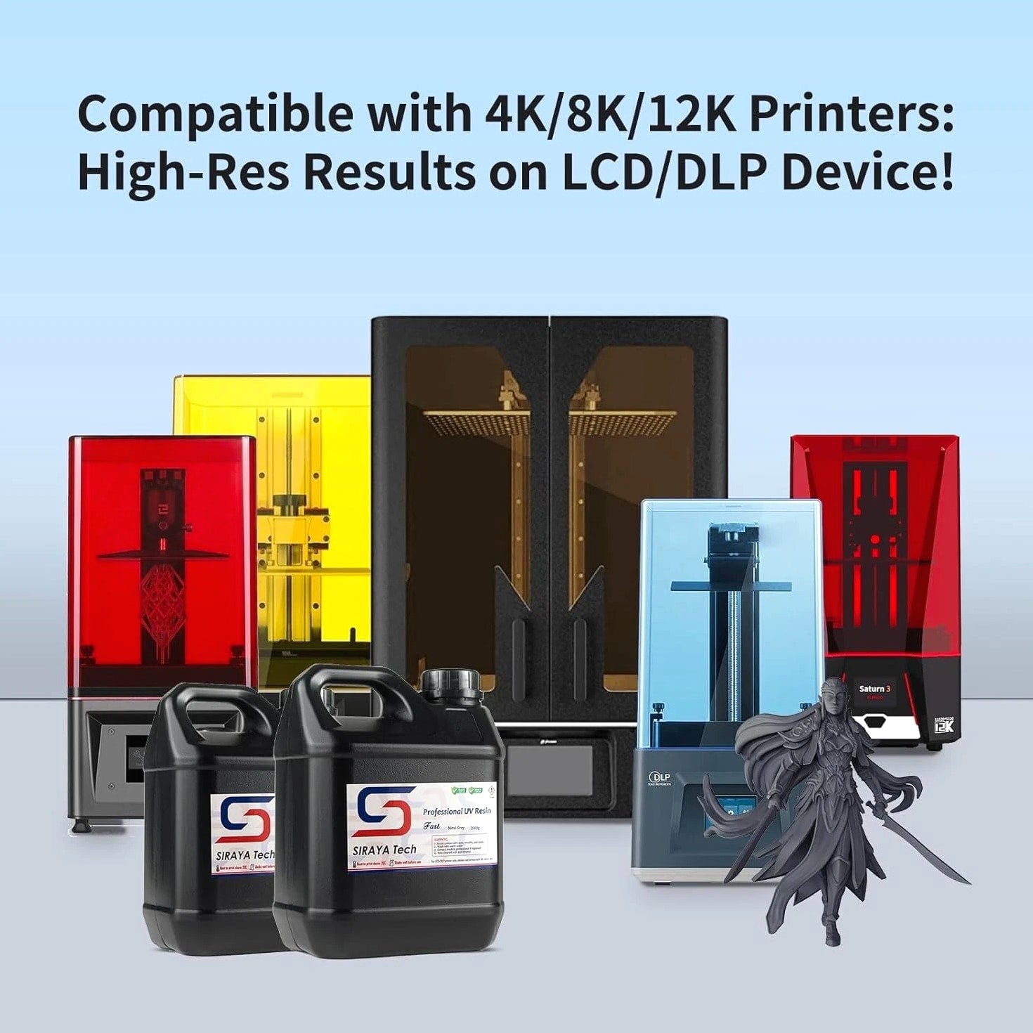 Fast ABS-Like 3D Printer Resin - Metal Grey 2kg