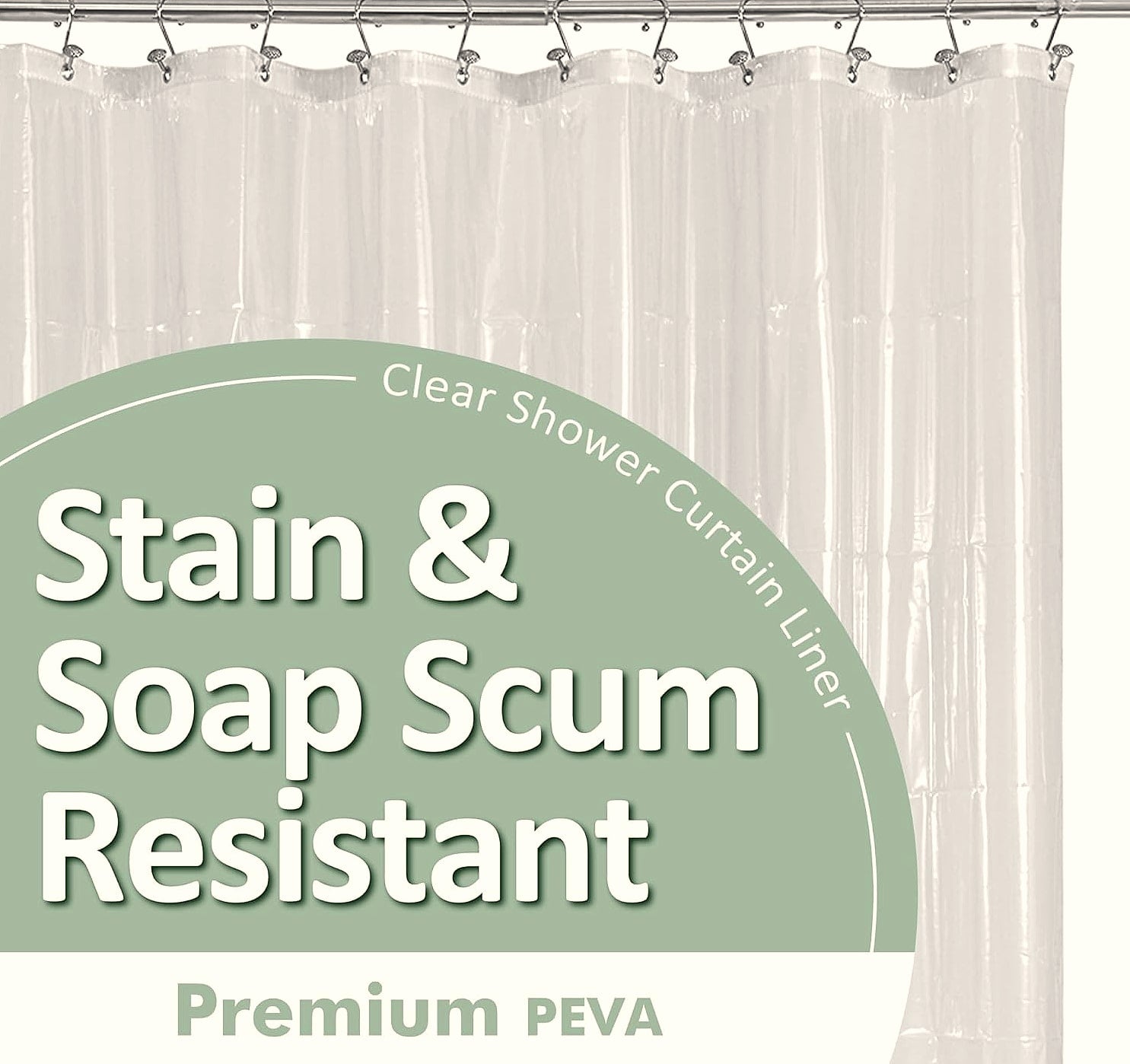 Barossa Design Clear Shower Liner 72 inch Standard Size