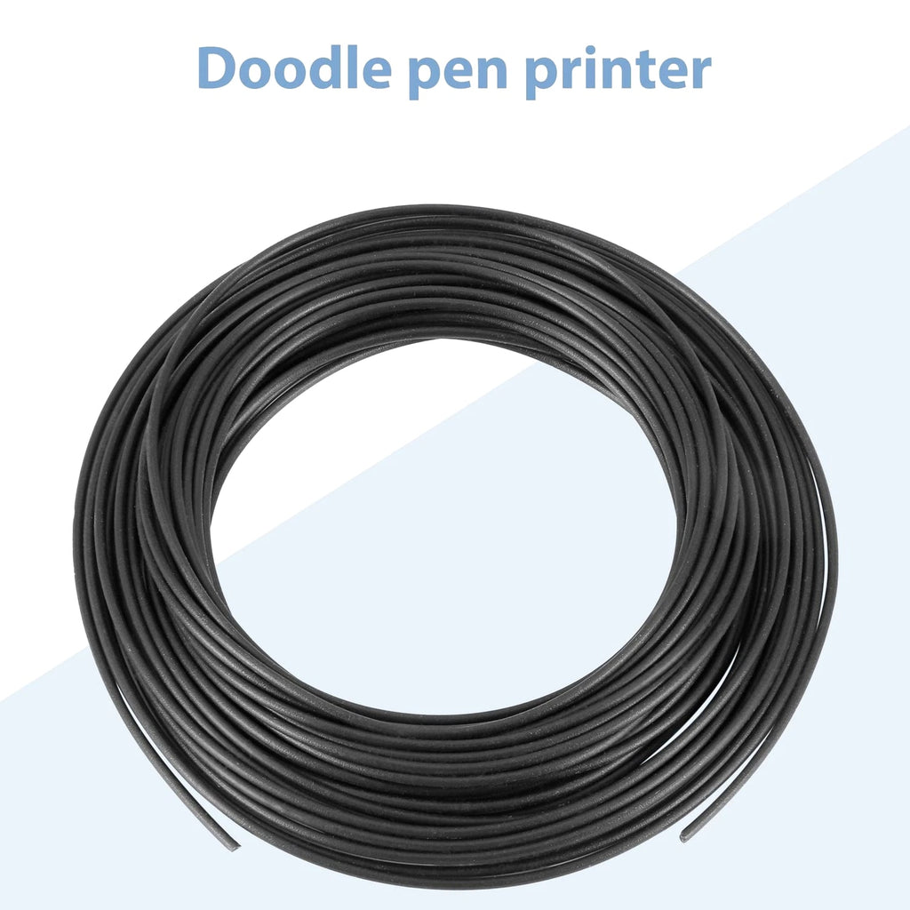 10M ABS 3D 1.75mm Printer Filament for 3D Scribble Pen Printers - Black Y5J8