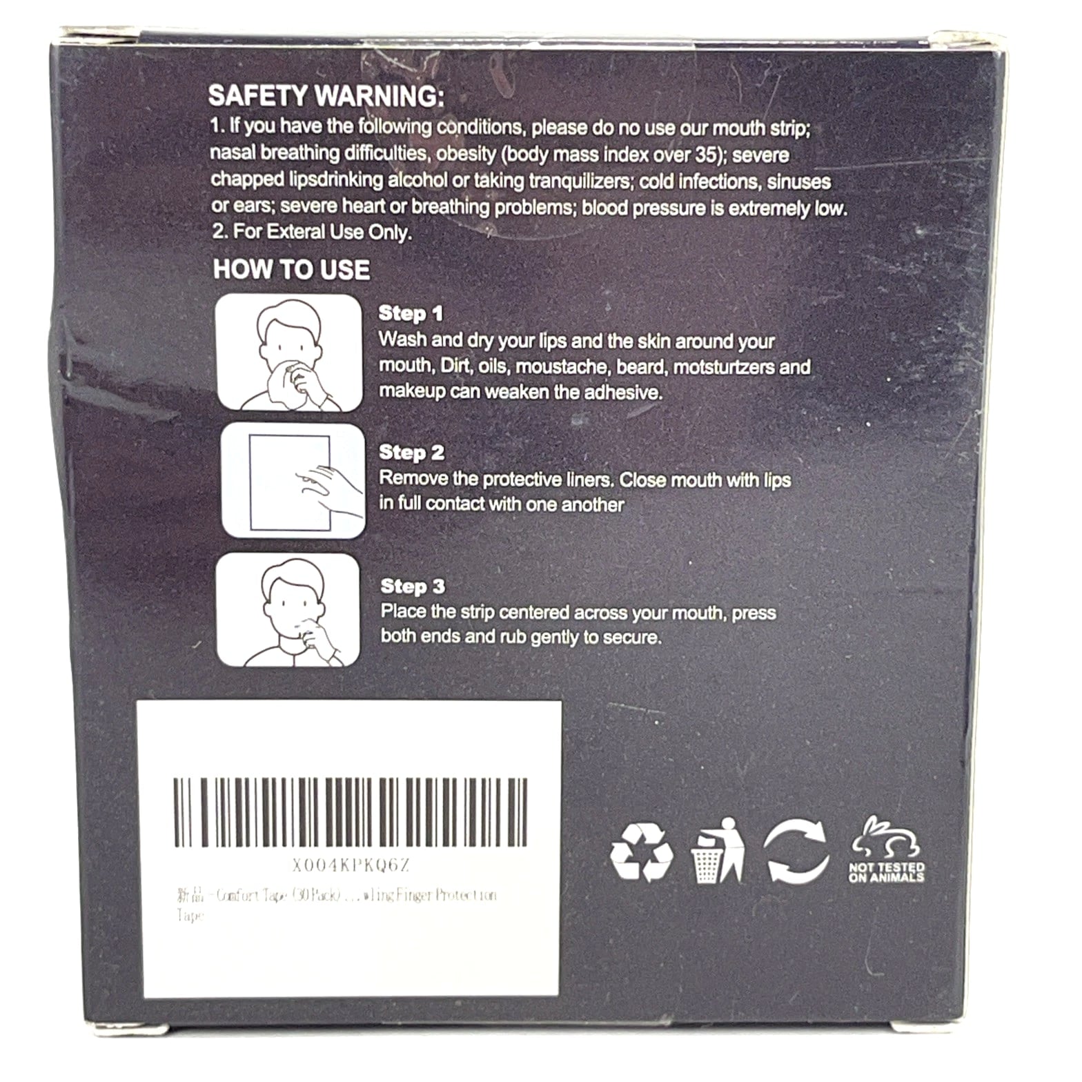 Mouth Tape Patches 120 (30 Per Box) Hypoallergenic Premium Comfortable