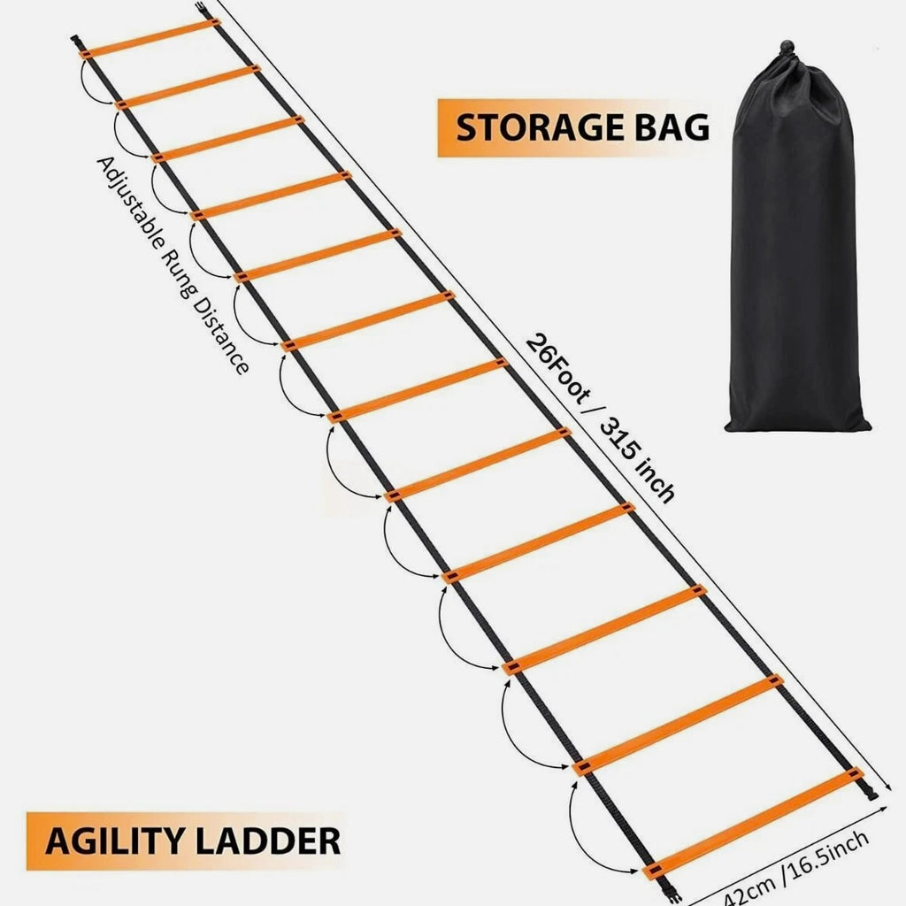 26FT Agility Ladder Training Set with Carry Bag ? Speed & Footwork Trainer