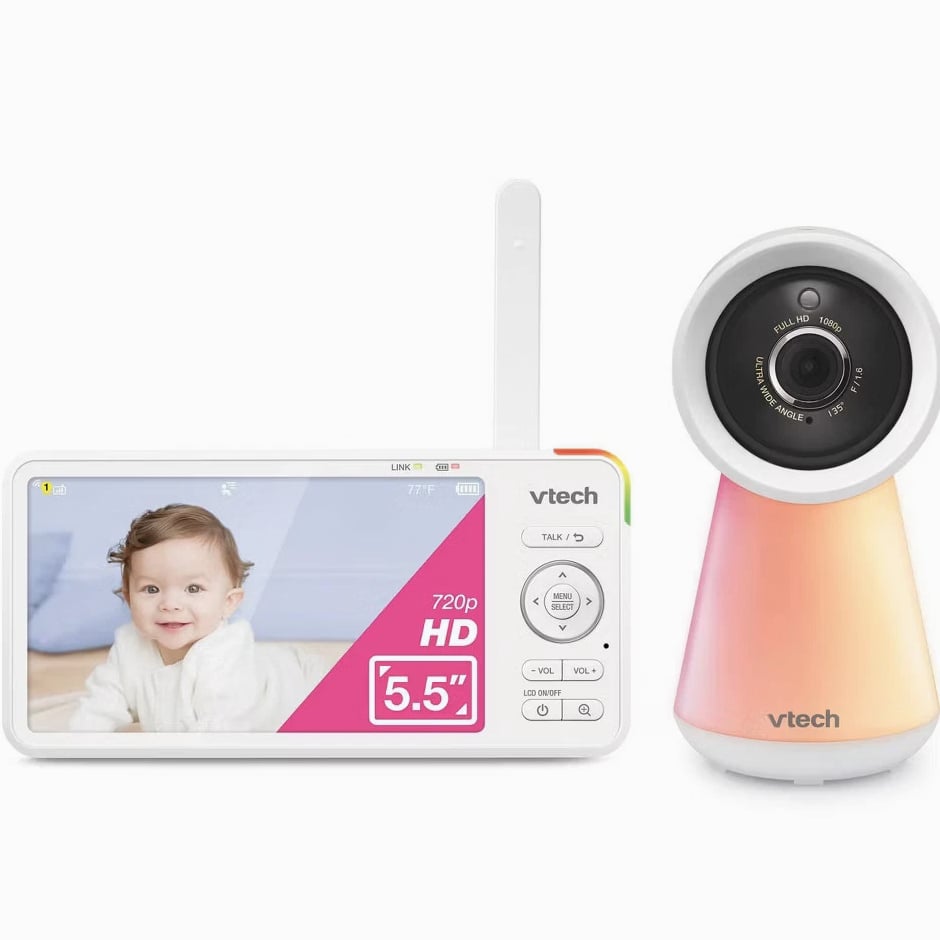V-Tech 5.5" HD Smart Fixed Position Video Baby Monitor