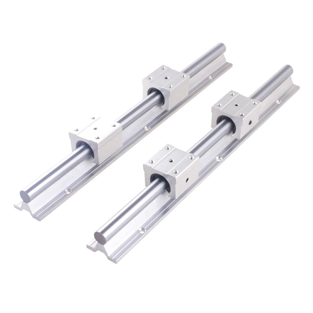 2Pcs SBR12/16/20 Linear Rail Shaft 300mm~1500mm+4 Pcs SBR12/16/20 Bearing Block