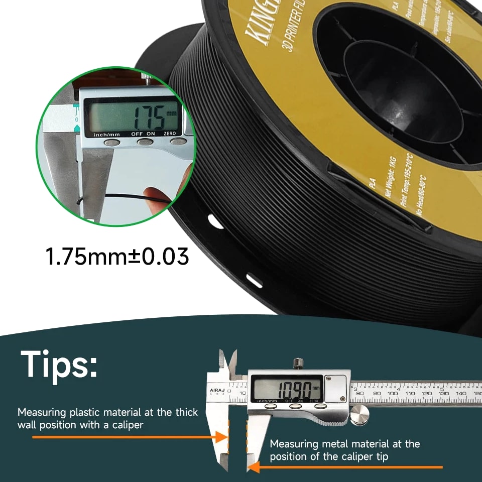 10KG PLA/ ABS/ PETG Filament 1.75mm Black White Gray, 10 Rolls PLA ABS
