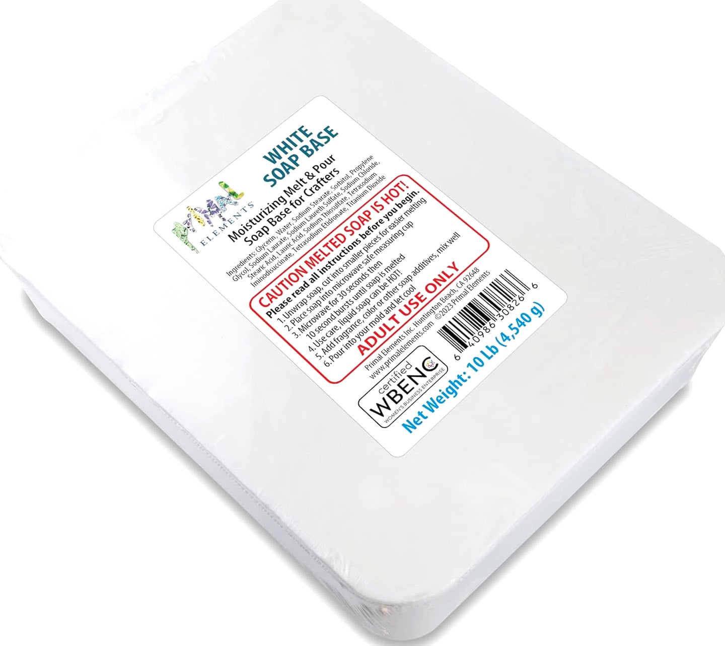 White Soap Base - Moisturizing Melt & Pour Glycerin Base for Soap Crafting