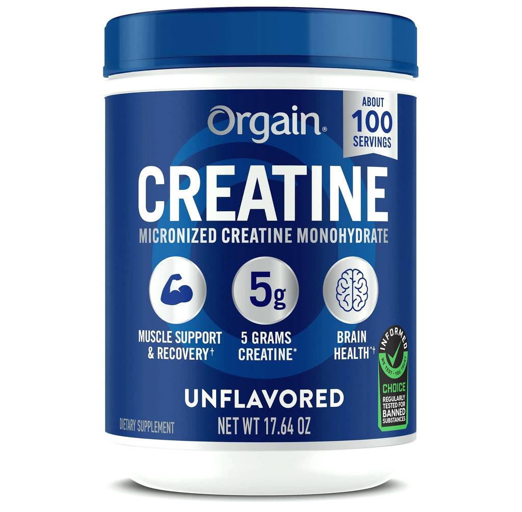 Orgain Creatine Monohydrate Micronized Powder, 100 Servings