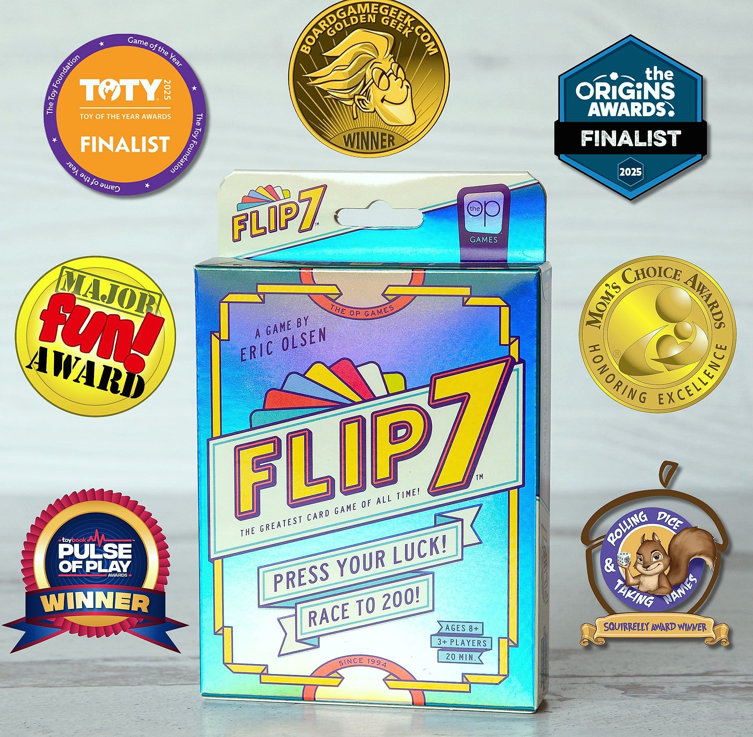 USAOPOLY Flip 7 Card Game for Press Your Luck and Strategy