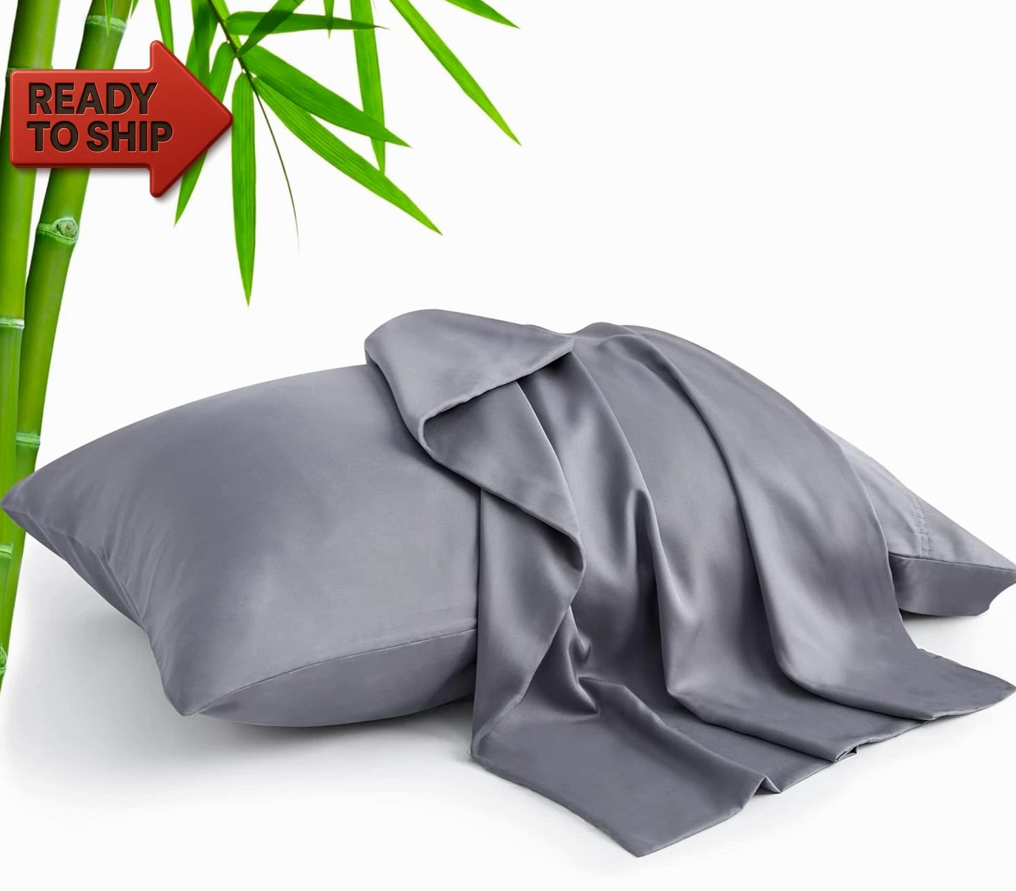 BEDELITE Pillow Cases Queen Size Set of 2, Rayon Derived from Bamboo, Cooling P