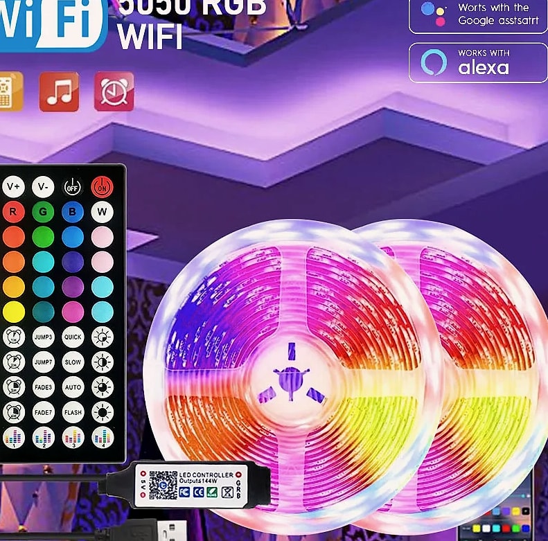 GBKOF RGB LED Strip Lights 5M 10M 20M 30M App Control