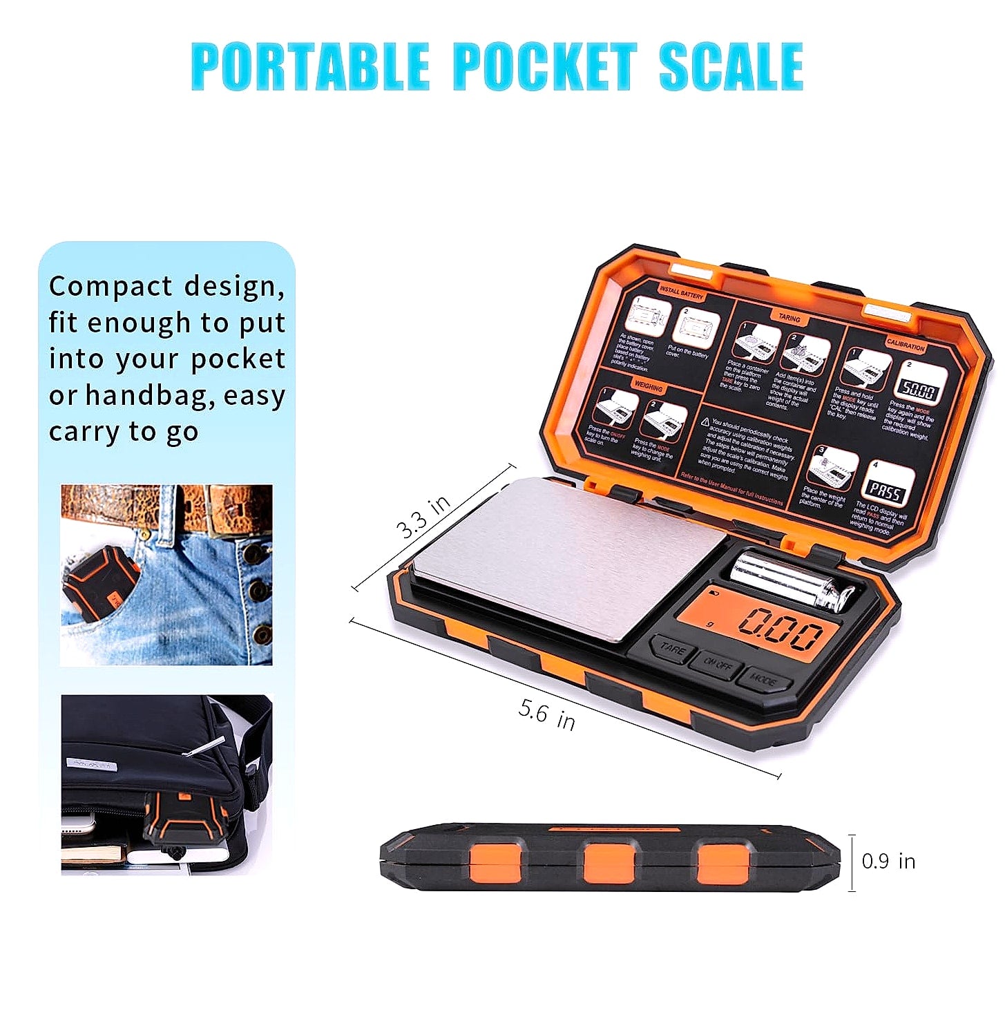 Fuzion Digital Pocket Scale 500g x 0.01g Gram Scale